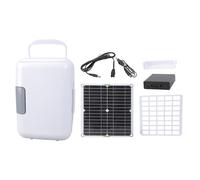 PURPLELILY Réfrigérateur solaire compact avec panneau efficace, réfrigérateur solaire portable avec boîte à piles pour le camping et la pêche, réfrigérateur en voiture