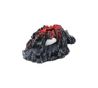 PURPLELILY Résine Craft Aquarium Volcano Fish Tanks Halloween Décorations Bubbler Décorations pour installation créative Accessoire d'aquarium volcan