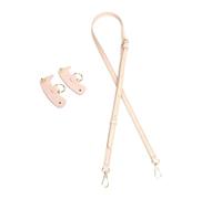 PURPLELILY Sac à bandoulière de rechange en cuir PU - Sac à main réglable en cuir synthétique, Sasanqua Blanc, silver buckle