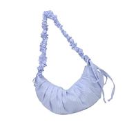 PURPLELILY Sac à bandoulière élégant en nylon pour femme - Sac à bandoulière spacieux à rayures pratique avec beaucoup d'espace pour un sac à bandoulière essentiel et tendance au quotidien, bleu, One