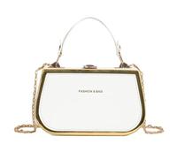 PURPLELILY Sac à bandoulière en cuir synthétique pour femme - Sac à main simple - Couleur bonbon - Messagers tendance - Sac boîte pour femme, blanc