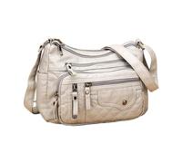 PURPLELILY Sac à bandoulière polyvalent et tendance en cuir multi-compartiments pour femme Sac à bandoulière polyvalent, gris, Approx. 19x13x27cm/7.48x5.12x10.63in