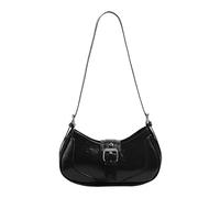 PURPLELILY Sac à main élégant et fonctionnel en cuir synthétique pour les femmes contemporaines qui aiment les tendances de la mode rétro, Noir , One Size