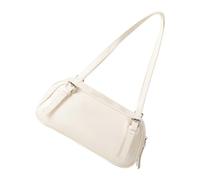 PURPLELILY Sac à main moderne en polyuréthane avec finition brillante - Sac à bandoulière élégant - Grande capacité - Sac de voyage tendance pour femme, blanc, One Size