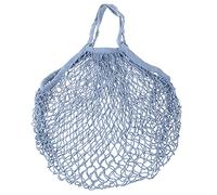 PURPLELILY Sac à provisions portable en maille de coton écologique réutilisable à poignée courte Sacs d'épicerie Sacs à cordes Sac de courses Sac de courses léger, gris, Beauté de masse