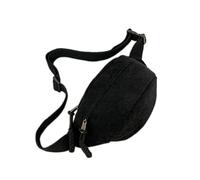 PURPLELILY Sac banane tendance en velours côtelé pour femme élégant et pratique pour les sorties décontractées, Noir , app. 34x15x11cm /13.38x5.9x4.33in