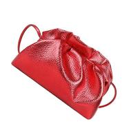 PURPLELILY Sac de soirée élégant avec motif nuage - Sac à bandoulière léger en polyuréthane - Intérieur spacieux - Sangle réglable pour femme - Grande capacité, Rouge