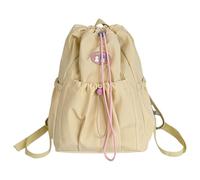 PURPLELILY Sac de travail léger et pratique avec plusieurs compartiments, sac à dos décontracté Dyapack pour un usage quotidien et un voyage court en nylon pour les voyages, jaune