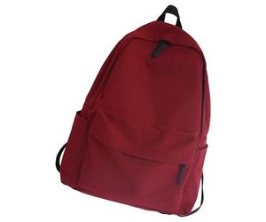 PURPLELILY Sac d'école japonais simple et tendance - Sac à dos décontracté avec sangle réglable - Grande capacité - Sac à dos japonais pour adolescent, Rouge