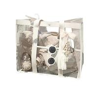 PURPLELILY Sac fourre-tout transparent approuvé par les stades avec poignées, transparent pour les plages de stade, sacs de sport, sacs extra larges, sac étanche et résistant au sable pour la piscine