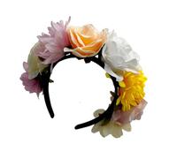 PURPLELILY Serre-tête à fleurs artificielles réalistes pour fêtes, mariage, festival, célébration, vacances, accessoire de vacances