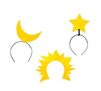 PURPLELILY Serre-tête créatif motif soleil et lune pour bal de fin d'année, bandeau amusant pour cheveux de lune et de lune