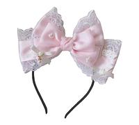 PURPLELILY Serre-tête en dentelle avec nœud - Pinces à cheveux Lolita - Coiffe pour fille et femme - Cosplay - Bandeau Lolita - Ruban - Épingle à cheveux - Coiffe de cosplay