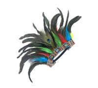 PURPLELILY Serre-tête indien pour carnaval, fête, festival, bandeau à plumes réglable