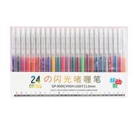 PURPLELILY Stylo à encre gel de couleur rétractable à pointe de 1 mm pour journal intime, planificateur, prise de notes, stylos étincelants rechargeables pour notes