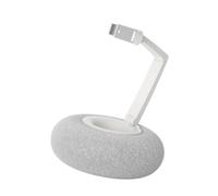 PURPLELILY Support de téléphone rotatif réglable avec oreiller en peluche - Bras double articulation pour regarder le niveau des yeux - Soulagement de la fatigue du cou - Support de téléphone doux