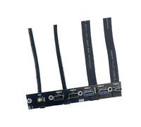 PURPLELILY Support d'extension pour boîtier d'ordinateur avec 5 ports USB 20 Gbps C USB 3.0 USB 2.0 ports LED commutateurs pour cartes mères câble plat C panneau avant pour châssis de bureau