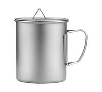 PURPLELILY Tasse à café de camping avec couvercle pour la cuisson de l'eau potable, équipement de cuisine en plein air, ustensiles de cuisine, boissons touristiques, tasse de voyage en plein air