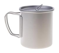 PURPLELILY Tasse à café de camping avec couvercle pour la cuisson de l'eau potable, équipement de cuisine en plein air, ustensiles de cuisine, boissons touristiques, tasse de voyage en plein air