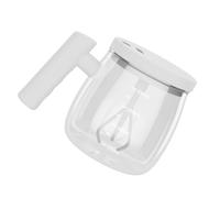 PURPLELILY Tasse en verre avec poignée - Capacité de 400 ml - Pour mélanger le café et le lait - Fonctionne avec piles - Mélangeur automatique de boissons