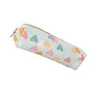 PURPLELILY Trousse à crayons en cuir résistant à l'eau avec fermeture éclair pour étudiants, adultes, enfants, bleu