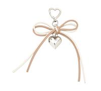 PURPLELILY Unique en forme de cœur Bowknot Charm pour sacs à main Porte-clés pratique en cuir PU pendentif accessoire décoratif sac à dos décoration, K3904, taille unique
