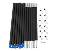 PurpleMinder Lot de 6 barres de filet de trampoline, 196 cm, barres de rechange pour différentes longueurs, diamètre extérieur : 183/244/305/366/430/460/490 cm, pièces de rechange pour trampoline de