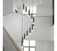 purpleq LED Lustre Escalier Moderne Goutte D'eau Pendentif Éclairage Pour Villa Duplex Escalier Longue Suspension Lampe,12 heads