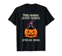 Purr-Anormal Activity Observed Litière Spooks Witch Cat T-Shirt