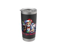 Purr-fect Dessin animé de Noël mignon chatons Gobelet isotherme en acier inoxydable double paroi