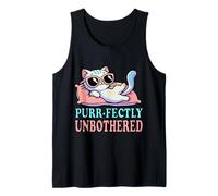 Purr-Fectly Unbothered - Art de chat décontracté - Félin minimaliste Débardeur