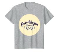 Purr Like You : Graphique Mignon Amoureux des Chats T-Shirt, Enfant, Gris Chiné, 4 Ans