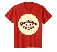Purr Like You : Graphique Mignon Amoureux des Chats T-Shirt, Enfant, Rouge, 2 Ans