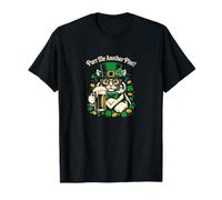 Purr Me Another Pint Chat St Patrick Motif Amusant T-Shirt