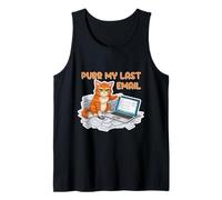 PURR My Last Email - e-mail geek cat - funny email marketing Débardeur