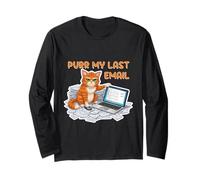 PURR My Last Email - e-mail geek cat - funny email marketing Manche Longue
