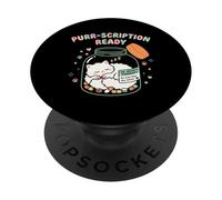 Purr Scription Ready Pharmacie Pharmacien Clinique PopSockets PopGrip Adhésif