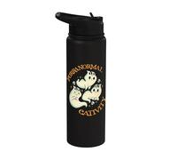 Purranormal Cativity Funny Halloween Costume Ghost Cats Gift Stainless Steel Insulated Water Bottle