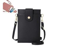 Purrcase 2025 New Women's Ultra-Slim Vertical Phone Wallet, Crossbody Bag with Card Slots and Pockets (Black)