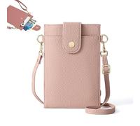 Purrcase 2025 New Women's Ultra-Slim Vertical Phone Wallet, Crossbody Bag with Card Slots and Pockets (Light pink)
