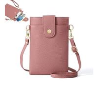Purrcase 2025 New Women's Ultra-Slim Vertical Phone Wallet, Crossbody Bag with Card Slots and Pockets (Pink)