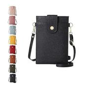 Purrcase 2025 Women's Ultra-Slim Vertical Phone Wallet, Crossbody Bag With Card Slots And Pockets(Black)