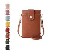 Purrcase 2025 Women's Ultra-Slim Vertical Phone Wallet, Crossbody Bag With Card Slots And Pockets(Brown)
