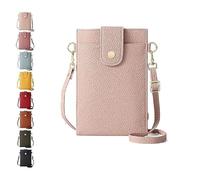 Purrcase 2025 Women's Ultra-Slim Vertical Phone Wallet, Crossbody Bag With Card Slots And Pockets(Light Pink)