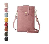 Purrcase 2025 Women's Ultra-Slim Vertical Phone Wallet, Crossbody Bag With Card Slots And Pockets(Pink)