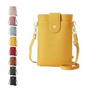 Purrcase 2025 Women's Ultra-Slim Vertical Phone Wallet, Crossbody Bag With Card Slots And Pockets(Yellow)