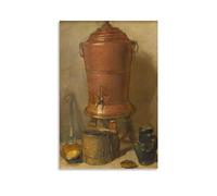 PURRCOCO Poster décoratif sur toile représentant la fontaine à boire en cuivre Jean-Baptiste Siméon Chardin 30 x 45 cm