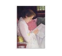 PURRCOCO Poster sur toile représentant Julian Alden Weir de The Lace Maker - Décoration murale - 50 x 75 cm