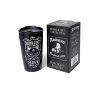 Purrfect Brew Cat Tasse de voyage en céramique à double paroi Motif Alchemy