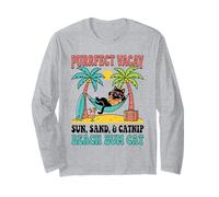 Purrfect Vacay Hamac de Plage rétro années 70 pour Chat Noir Manche Longue